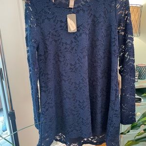 Navy blue lace dress